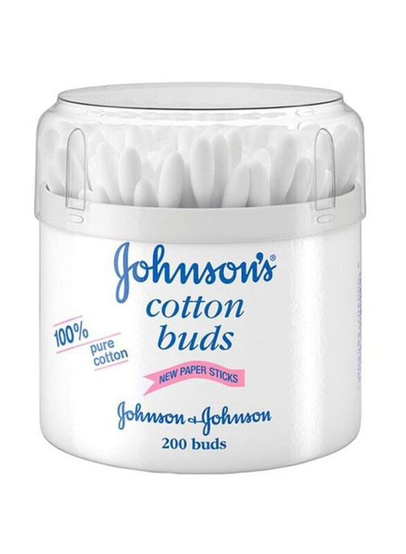 

Johnson's 200 Pieces Cotton Earbuds for Babies, White