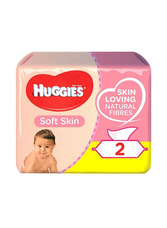 

Huggies 168 Sheets Soft Skin Baby Wipes, White