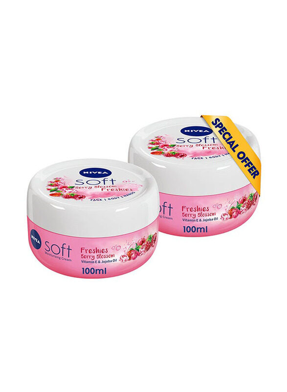 

Nivea Soft Freshies Moisturizing Cream Berry Blossom, 2 x 100ml