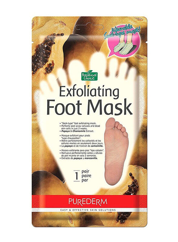 

Purederm Botanical Choice Exfoliating Papaya Foot Mask, 1 Pair