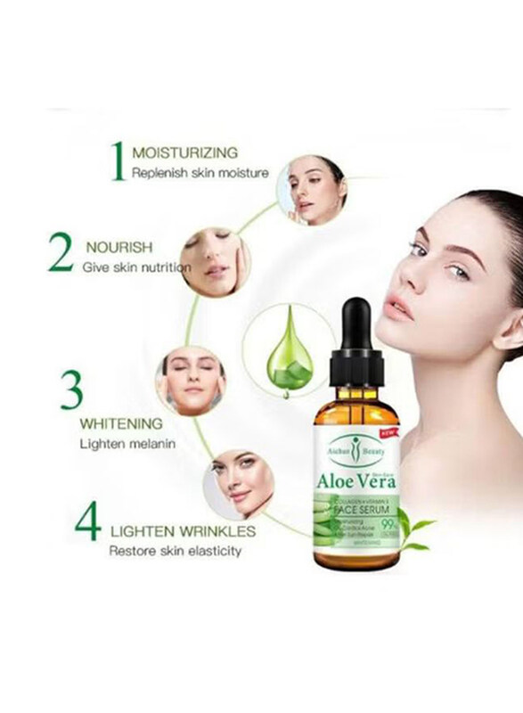 

Aichun Beauty Aloe Vera with Vitamin E Collagen Face Serum, 30ml