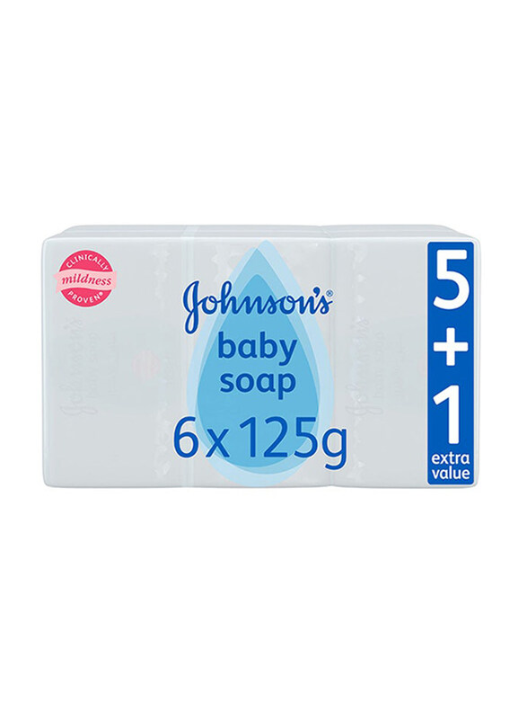 

Johnson's 6 x 125gm Baby Soap, White