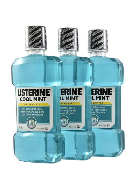 

Listerine Cool Mint Antiseptic Mouthwash Set, 3 x 500ml