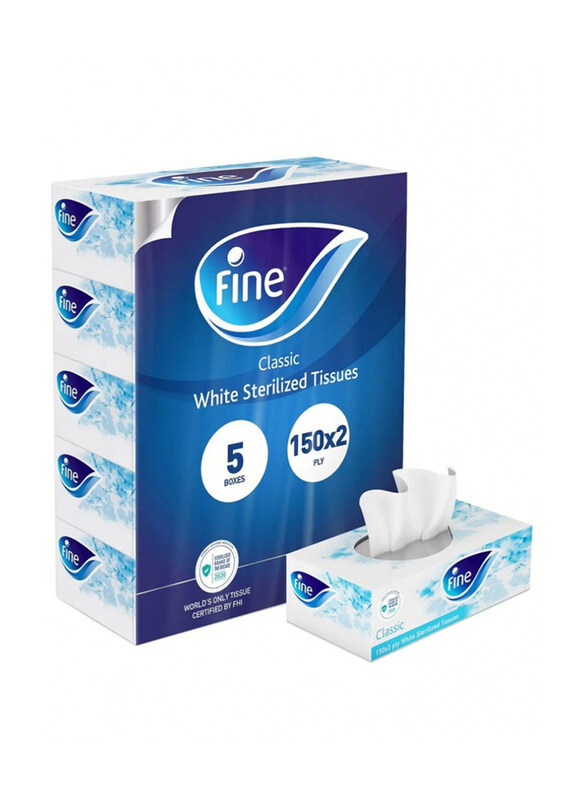 

Fine Care Classic Sterilized Facial Tissues, 2 Ply x 5 x 150 Sheets