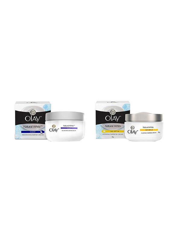 

Olay Combo Natural White Cream Set With SPF 24, 2 x 50 Pieces