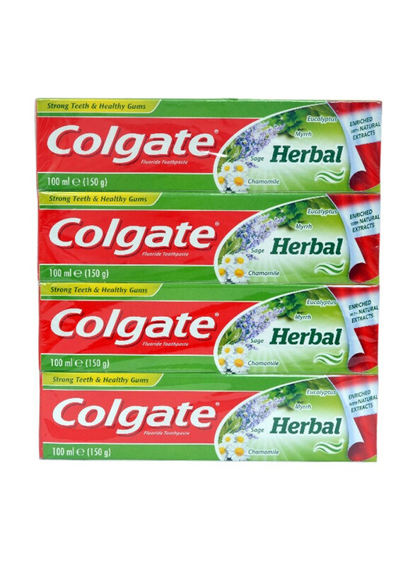 

Colgate Herbal Fluoride Toothpaste Set, 4 x 100ml