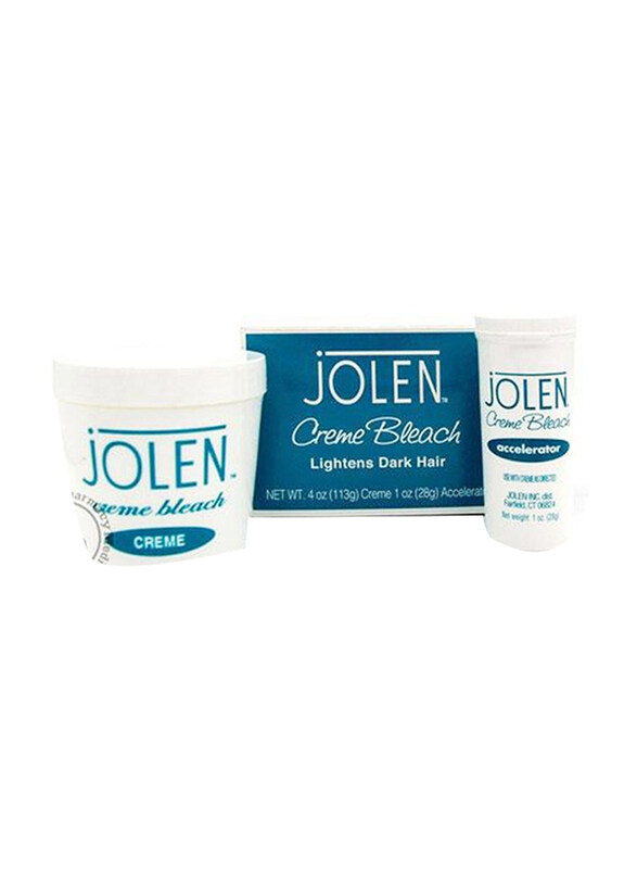 

Jolen Bleach Lightens Dark Hair Creme + Accelerator for All Hair Types, 2 Pieces
