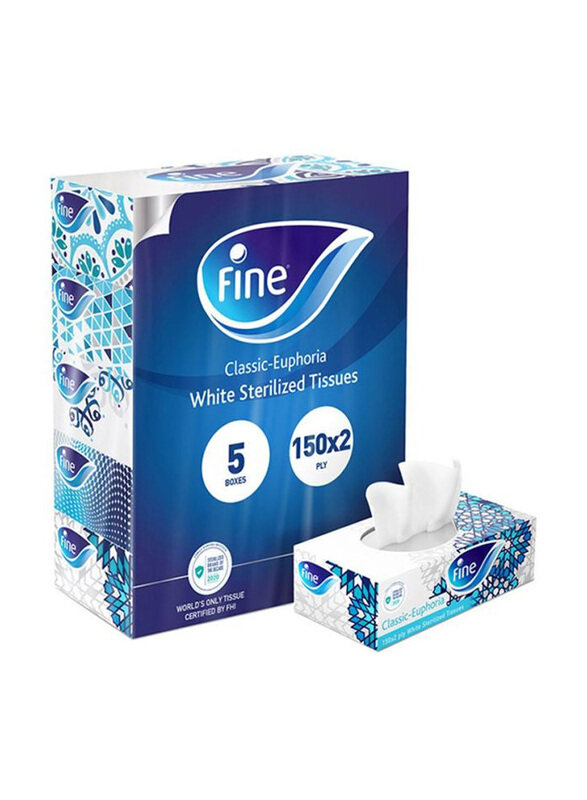 

Fine Sterilized Facial Tissues, 2 Ply x 150 x 300 Sheets