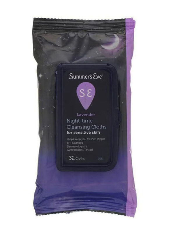 

Summer's Eve Lavender Night Time Cleansing Cloths, 32 Pieces
