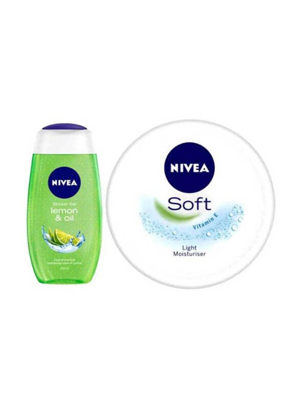 

Nivea Lemon And Oil Shower Gel With Soft Light Moisturising Cream Shower Gel with Moisturising Cream, 2 Pieces