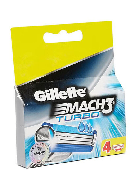 

Gillette Mach3 Turbo Cartridges, Multicolour, 4 Pieces