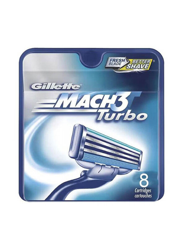 

Gillette Mach3 Turbo Shavings Cartridges, Blue/Silver, 8 Pieces