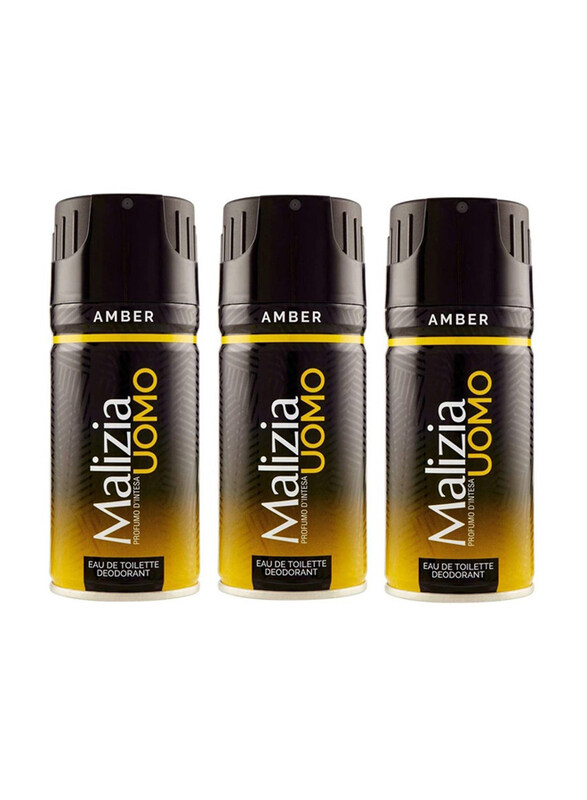 

Malizia Uomo Amber Body Spray, 3 x 150ml