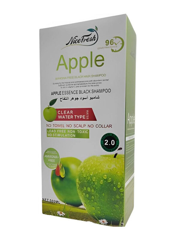 

Nice Fresh Apple Ammonia-Free Natural Hair Colour Shampoo, 500ml, Black