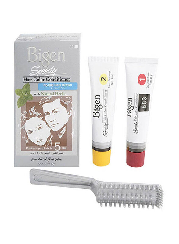 

Bigen Speedy Natural Herbs Hair Color Conditioner, 80gm, 883 Dark Brown