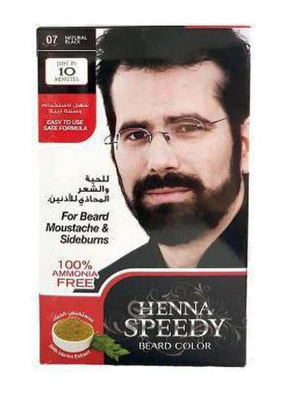 

Henna Speedy Professional Beard Colour Cream Tube, 40g, 07 Natural Black