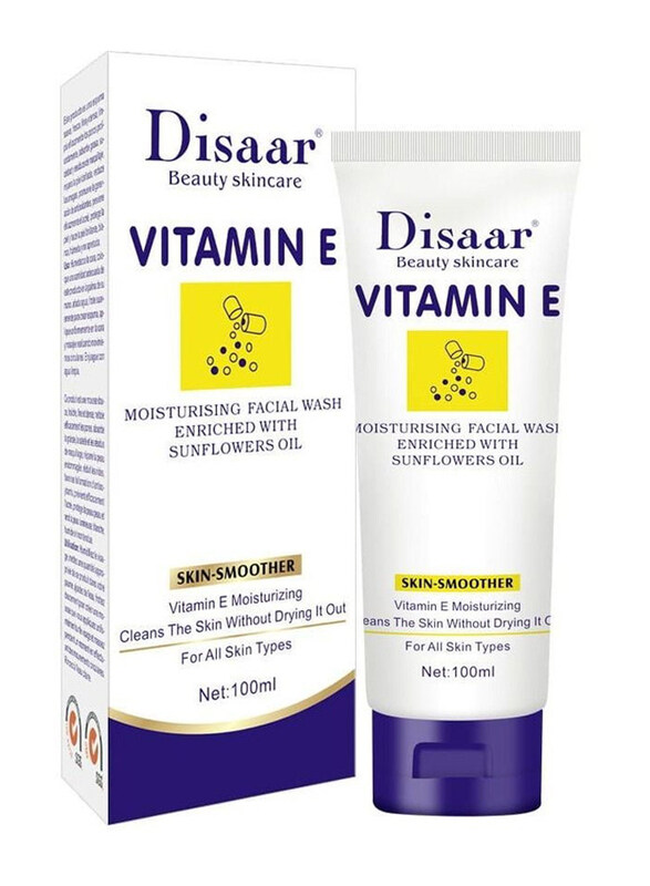 

Disaar Vitamin E Facial Cleanser Deep Cleansing Shrinking Pores Moisturizing Hydrating Skin Care, 100ml