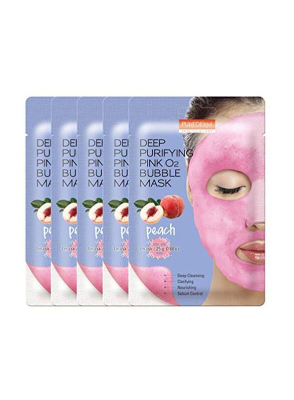 

Purederm Deep Purifying Bubble Mask Pink O2, 25gm, 5 Pieces