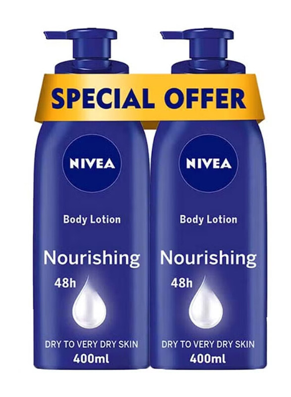 

Nivea Nourishing Body Lotion with Almond Oil, 2 x 400ml