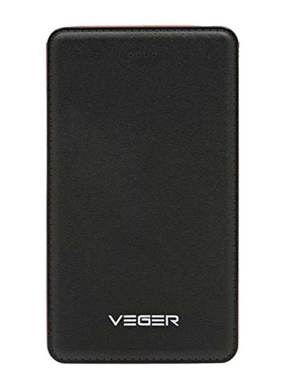 

Veger 15000mAh Wireless Fast Charging Portable Power Bank with LED Indicator, Black/Orange