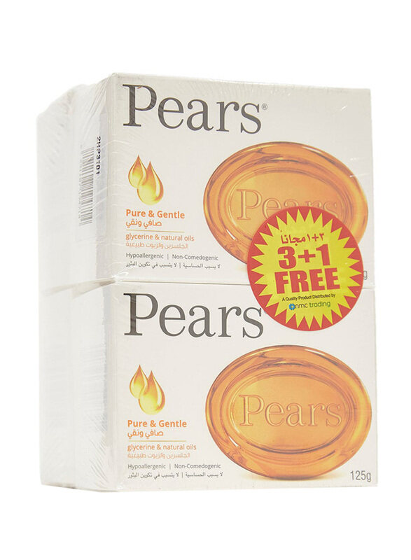 

Pears Pure & Gentle with Natural Oils Soap, 4 x 125gm