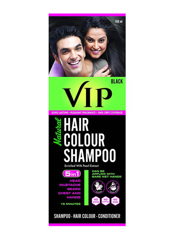 

VIP Hair Color Shampoo, 180ml, Black