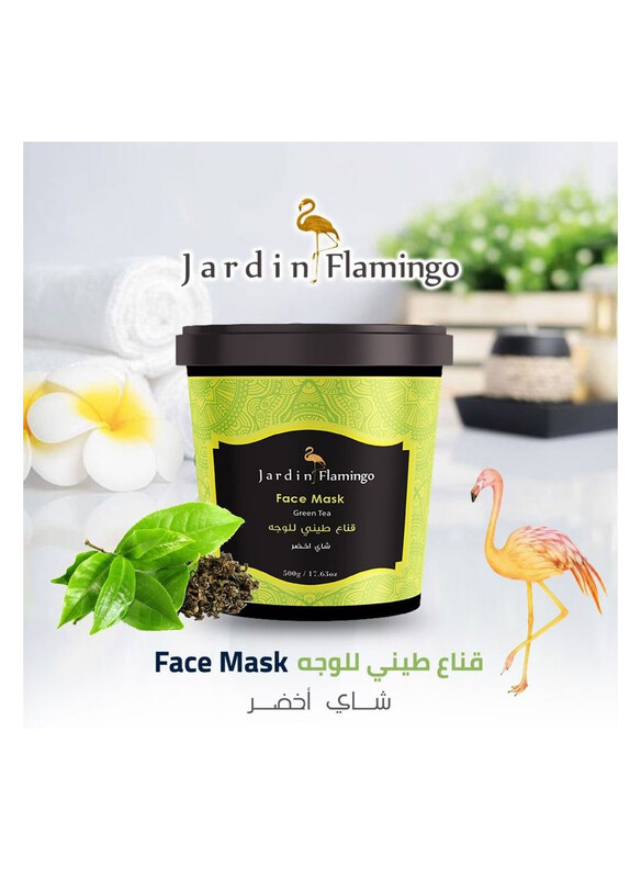

Jardin Flamingo Green Tea Mud Face Mask with Moroccan Mix, 500 gm