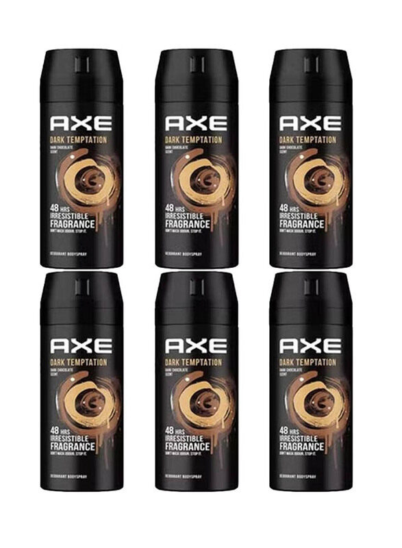 

AXE Dark Temptation Deodorant Body Spray for 48 Hours Non Stop Fresh, 6 x 150ml