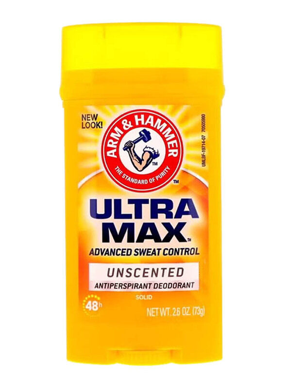 

Arm & Hammer Ultra Max Solid Unscented Antiperspirant & Deodorant, 73gm