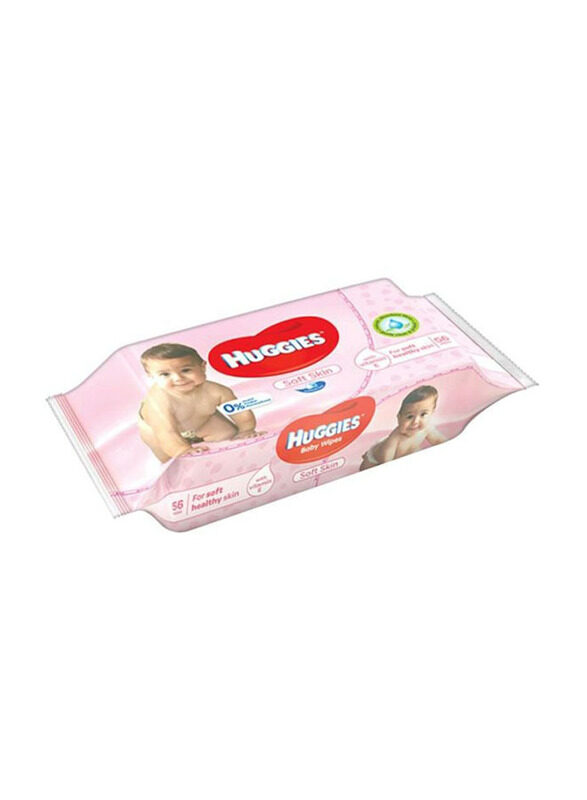 

Huggies 56 Sheets Soft Skin Baby Wipes, White