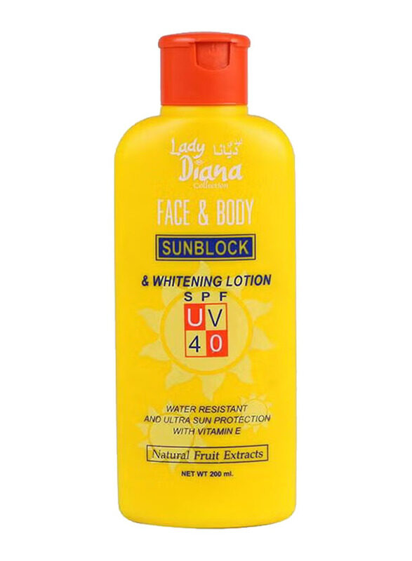 

Lady Diana SPF40 Face & Body Sunblock & Whitening Lotion, 200ml