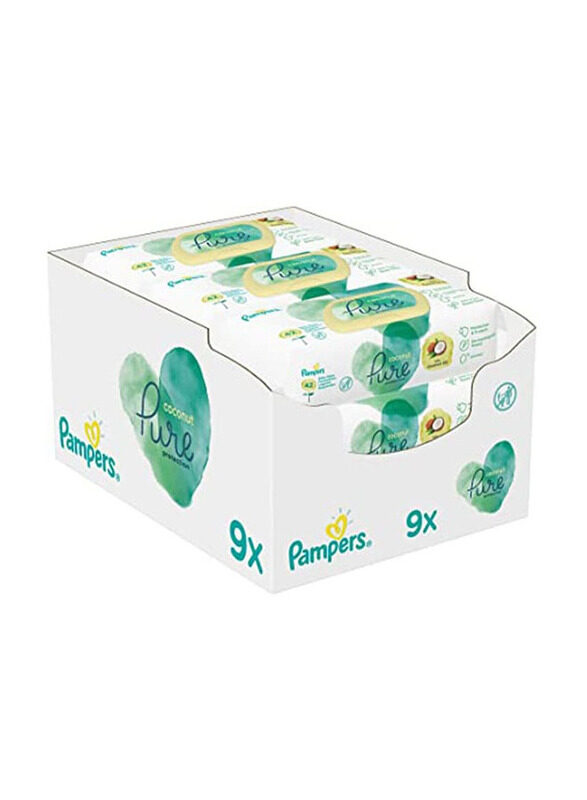 

Pampers 378 Sheets Baby Wipes with Coconut Oil, White