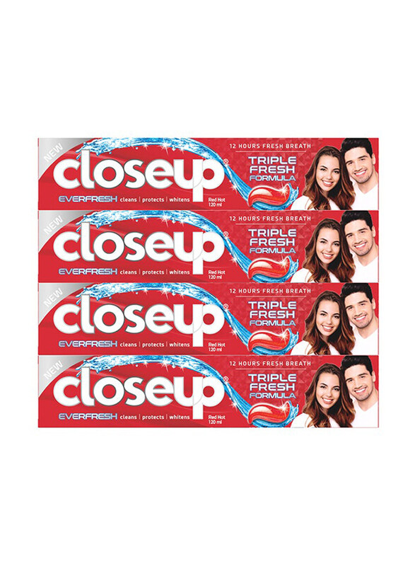 

Closeup Red Hot Gel Toothpaste, 4 x 120ml