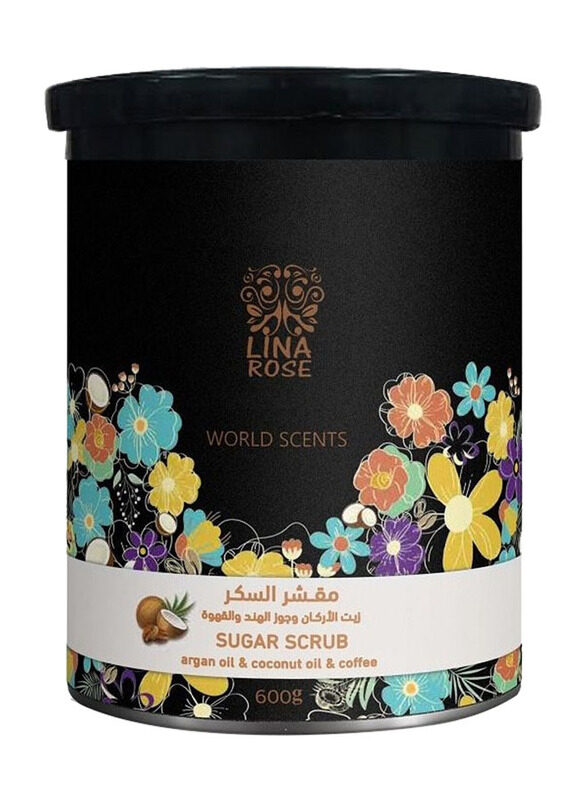 

Lina Rose Sugar Scrub with Argan & Coconut Oils & Coffee, 600gm