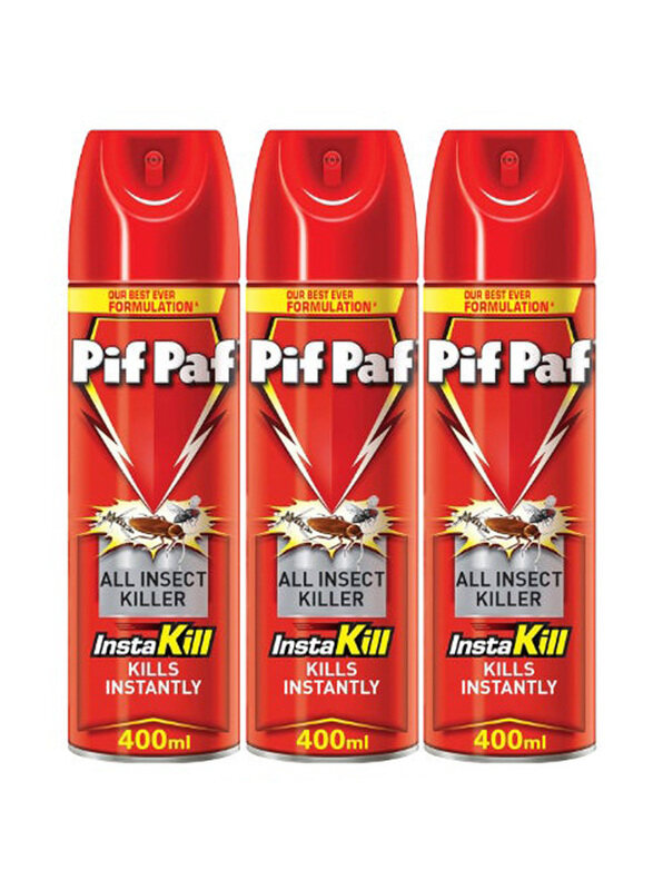 

Pif Paf InstaKill Mosquito And Fly Killer, 3 x 400ml