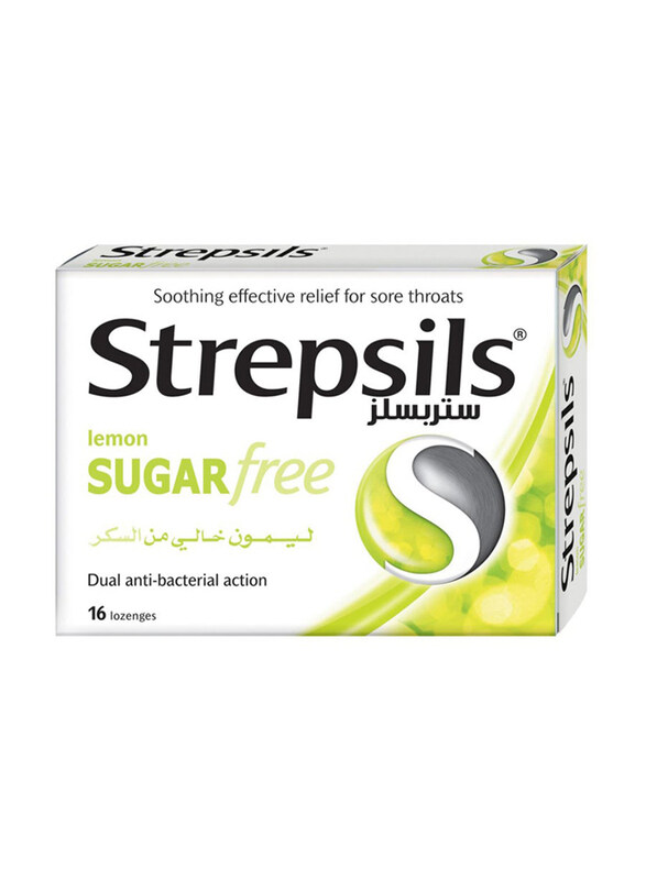 

Strepsils Lemon Sugar Free Flavour Sore Throat Relief, 16 Lozenges