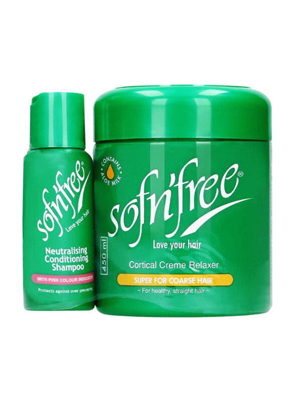 

Sofn'free Cortical Creme Shampoo and Relaxer Set for All Hair Types, 2 Pieces