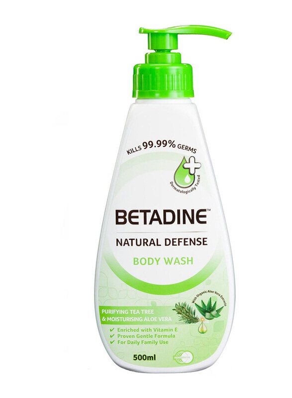 

Betadine Anti Bacterial Natural Defense Body Wash, 500ml