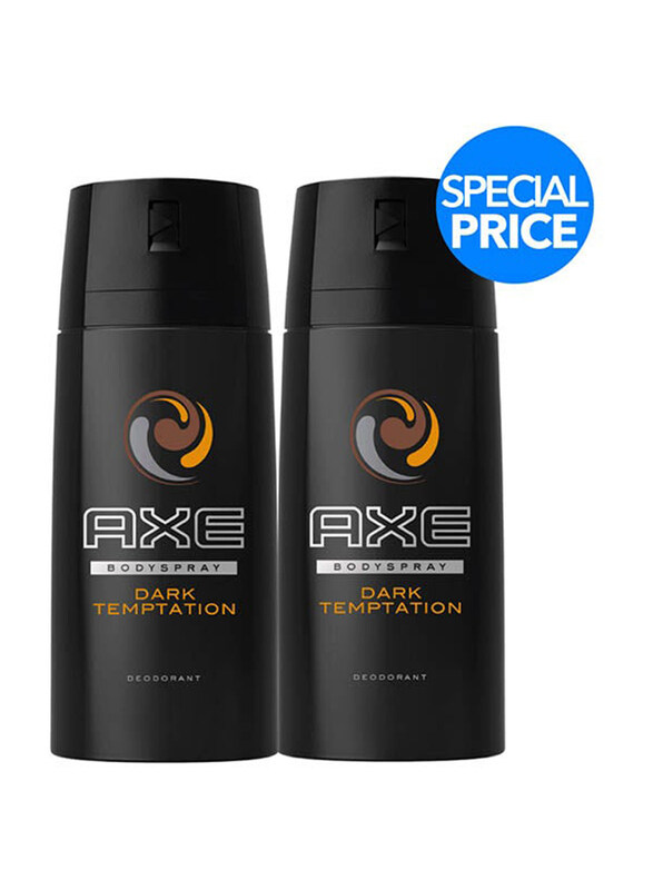 

Axe Dark Temptation Body Spray for Men, 2 x 150ml