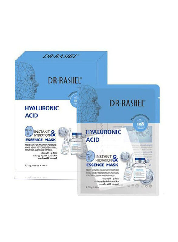 

Dr. Rashel Instant & Hyaluronic Essence Face Mask, 5 x 25gm