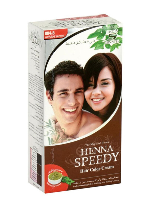 

Henna Speedy Professional Hair Colour Cream Set, 20g, 884-5 Natural Brown