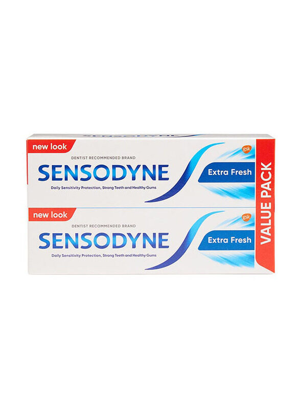 

Sensodyne Sensitive Teeth Extra Fresh Flavour Toothpaste, 2 x 75ml