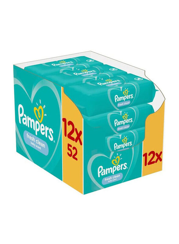 

Pampers 624 Sheets Fresh Clean Baby Wipes, White