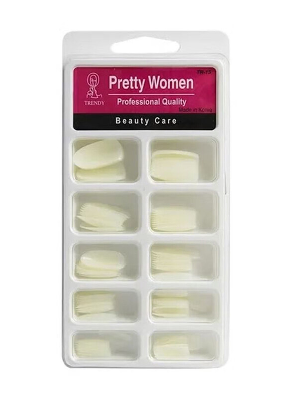 

Pretty Woman 100-Piece Nail Tips, White, White