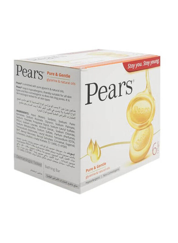 

Pears Pure & Gentle Glycerine Soap, 6 x 125g