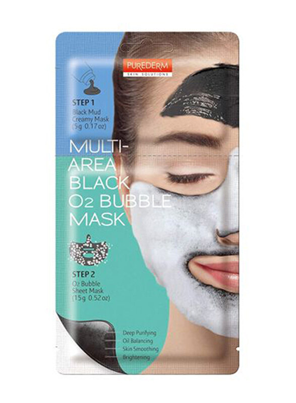 

Purederm Multi-Area Black O2 Bubble Sheet Mask, 15gm
