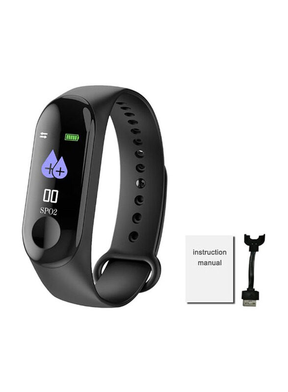 

Generic M3 Smart Bracelet Fitness Tracker, Black