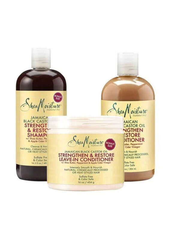 

Sheamoisture Jamaican Black Castor Oil Shampoo 16.3oz + Conditioner 16oz + Leave-In Conditioner 13oz Set