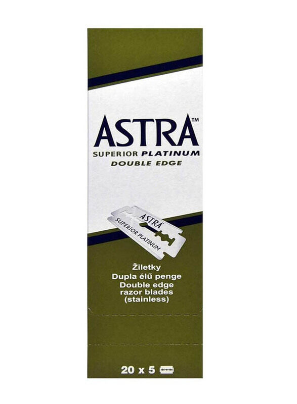 

Astra Superior Platinum Double Edge Shaving Razor Blades, 100 Pieces