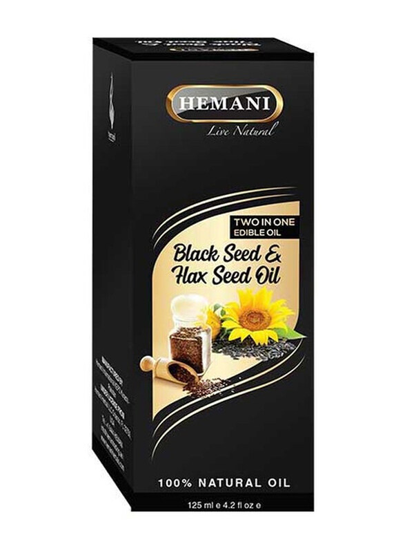 

Hemani Blackseeds and Flaxseeds Oil for All Hair Types, 125ml